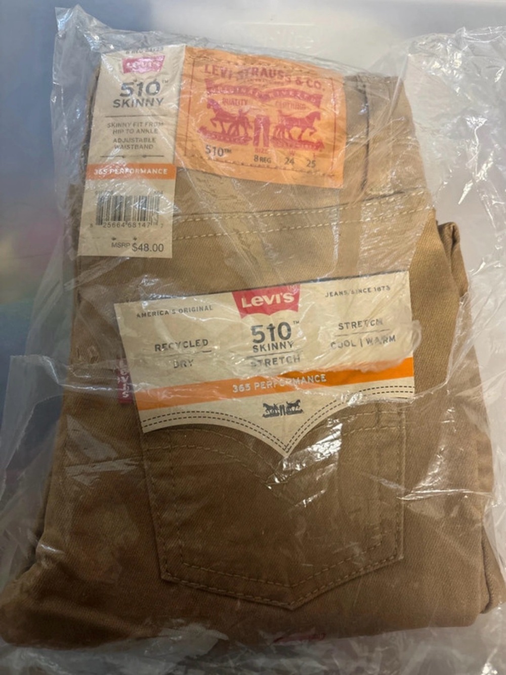 Levi's 510 Skinny Jeans in Khaki Brown